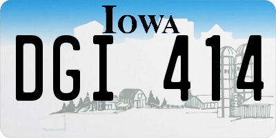 IA license plate DGI414