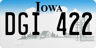 IA license plate DGI422