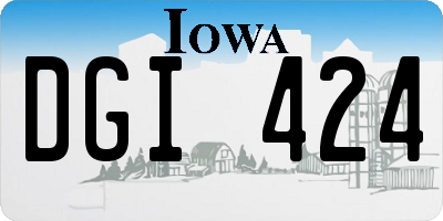 IA license plate DGI424