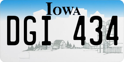 IA license plate DGI434