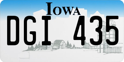IA license plate DGI435