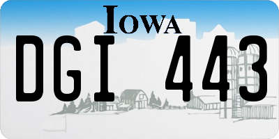 IA license plate DGI443