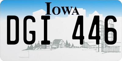 IA license plate DGI446