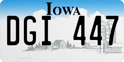 IA license plate DGI447