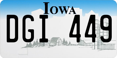 IA license plate DGI449