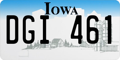 IA license plate DGI461