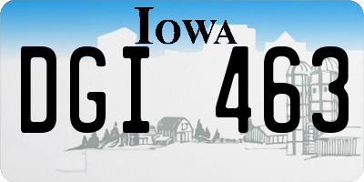 IA license plate DGI463
