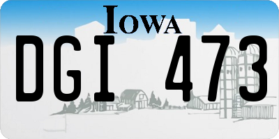 IA license plate DGI473