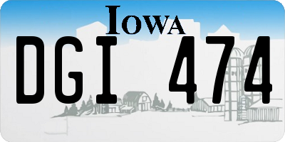 IA license plate DGI474