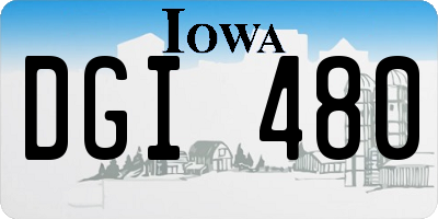 IA license plate DGI480