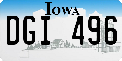 IA license plate DGI496