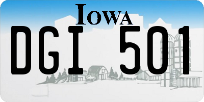IA license plate DGI501