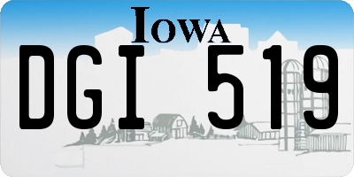 IA license plate DGI519