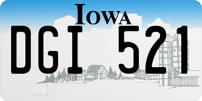 IA license plate DGI521