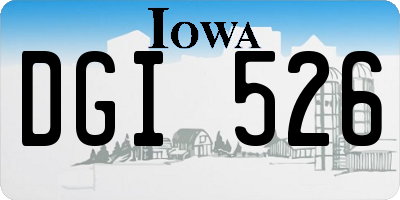 IA license plate DGI526