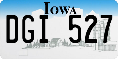 IA license plate DGI527