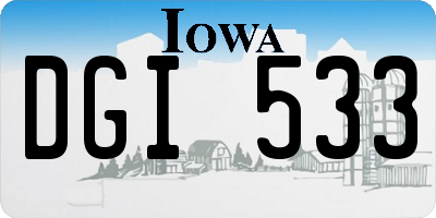 IA license plate DGI533