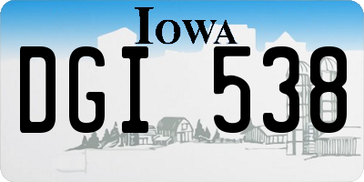 IA license plate DGI538