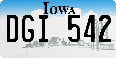 IA license plate DGI542