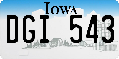 IA license plate DGI543