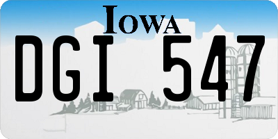 IA license plate DGI547