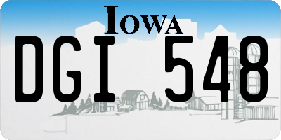 IA license plate DGI548