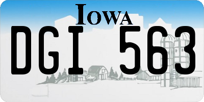 IA license plate DGI563