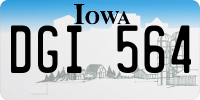 IA license plate DGI564