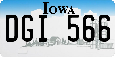 IA license plate DGI566