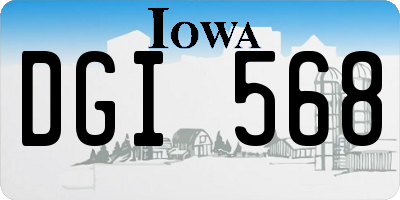 IA license plate DGI568