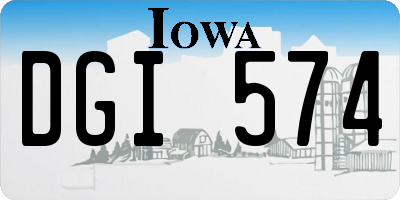 IA license plate DGI574