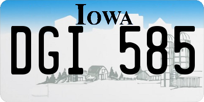 IA license plate DGI585