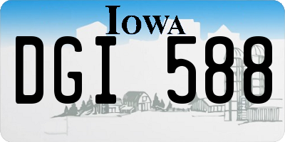 IA license plate DGI588