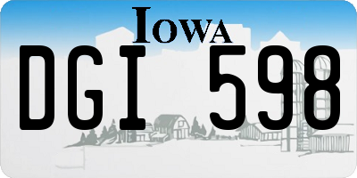 IA license plate DGI598