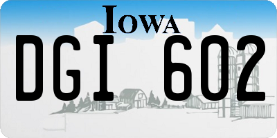IA license plate DGI602