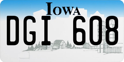 IA license plate DGI608