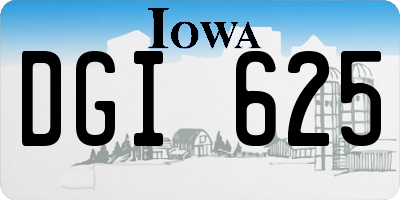 IA license plate DGI625