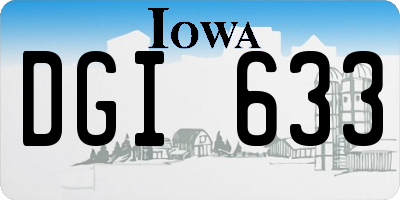 IA license plate DGI633