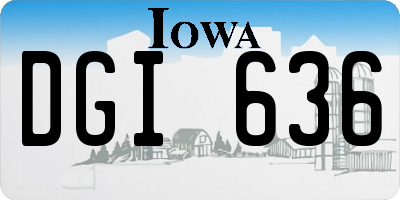 IA license plate DGI636
