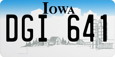 IA license plate DGI641
