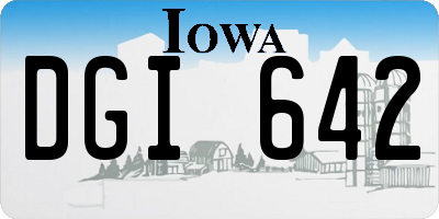 IA license plate DGI642
