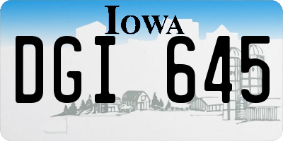IA license plate DGI645
