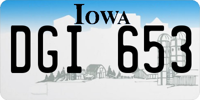 IA license plate DGI653