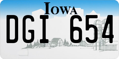 IA license plate DGI654