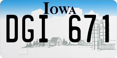 IA license plate DGI671