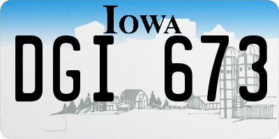 IA license plate DGI673