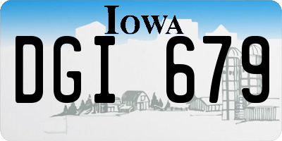 IA license plate DGI679