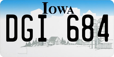 IA license plate DGI684