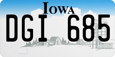 IA license plate DGI685