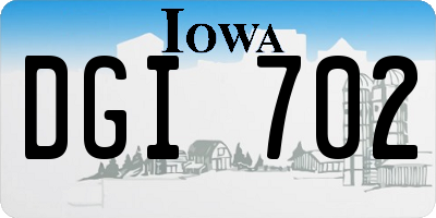 IA license plate DGI702